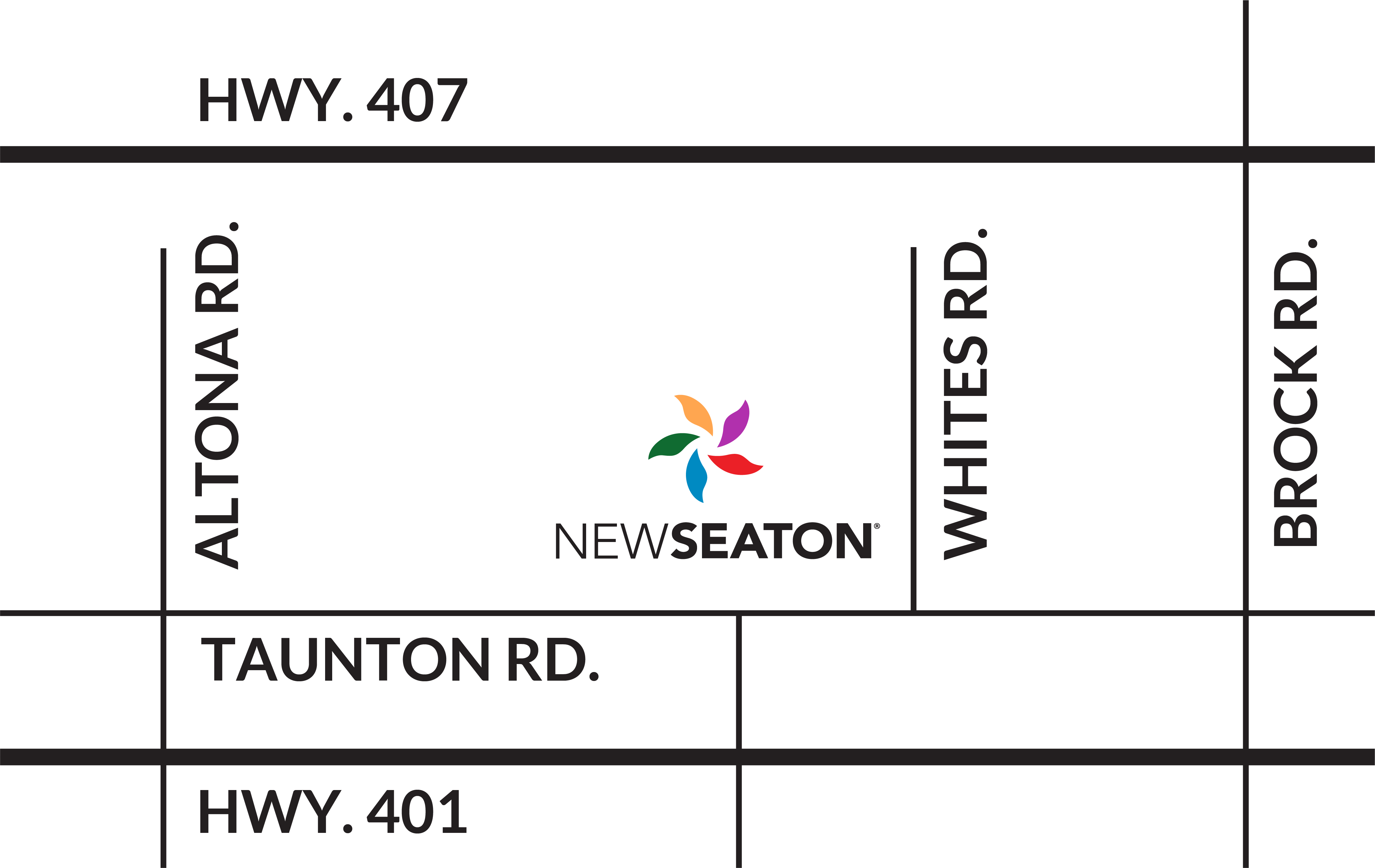 New Seaton Location Map - Pickering